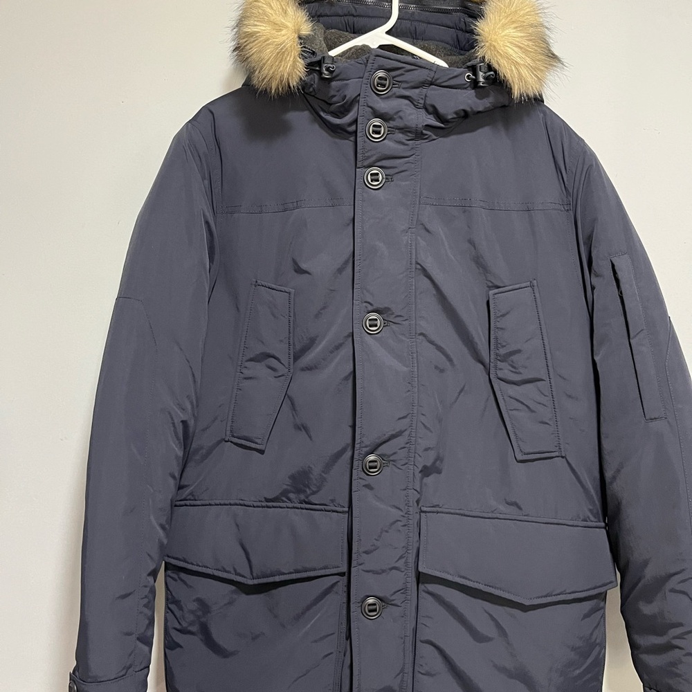 WOMENS J CREW NORDIC FIELD PARKA, Navy Blue, medium